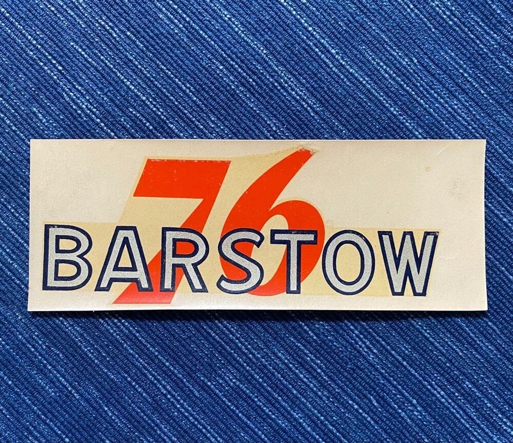 Vintage Union 76 Oil Barstow California Water Decal Gas Station Travel Souvenir